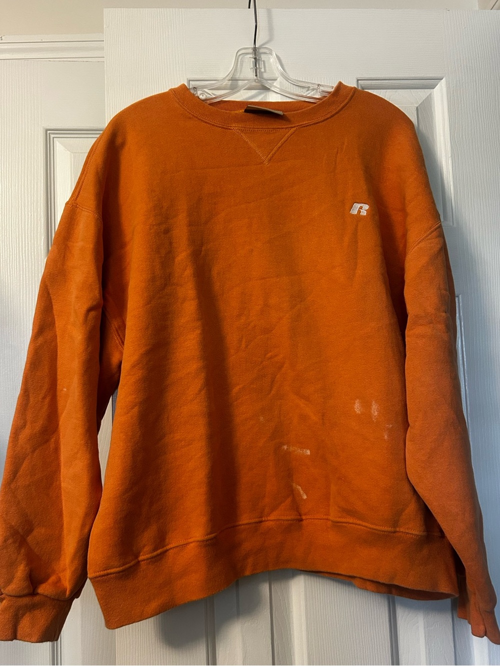 Orange Russell Athletic Crewneck